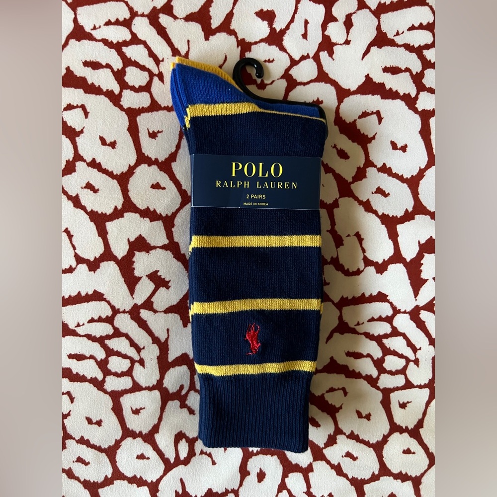 Polo Ralph Lauren Crew Socks 2 Pack Pair Large 10-13